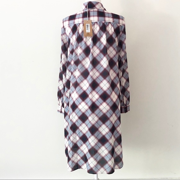 Prana | Burgundy & Blue Plaid Flint Tunic/Dress NWT - Picture 8 of 13